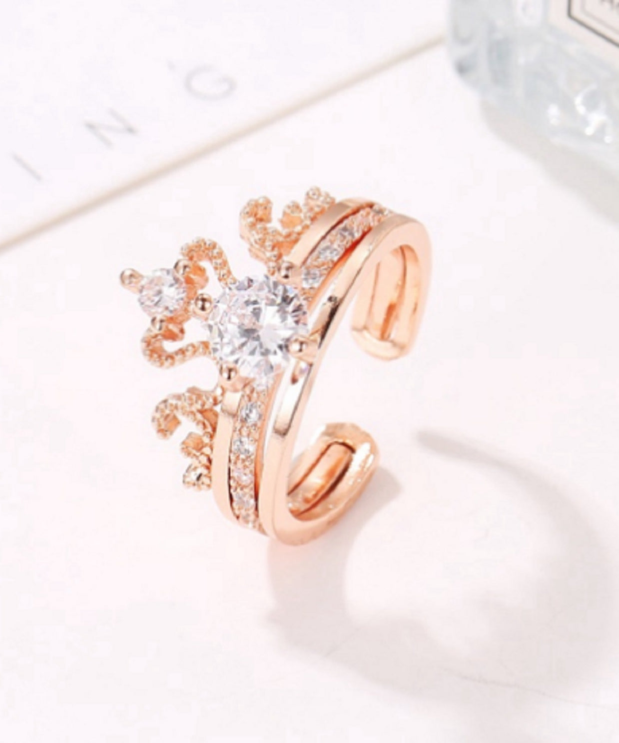 Titanium Stylish Look Women Ring Stainless Steel Silver Plated Ring