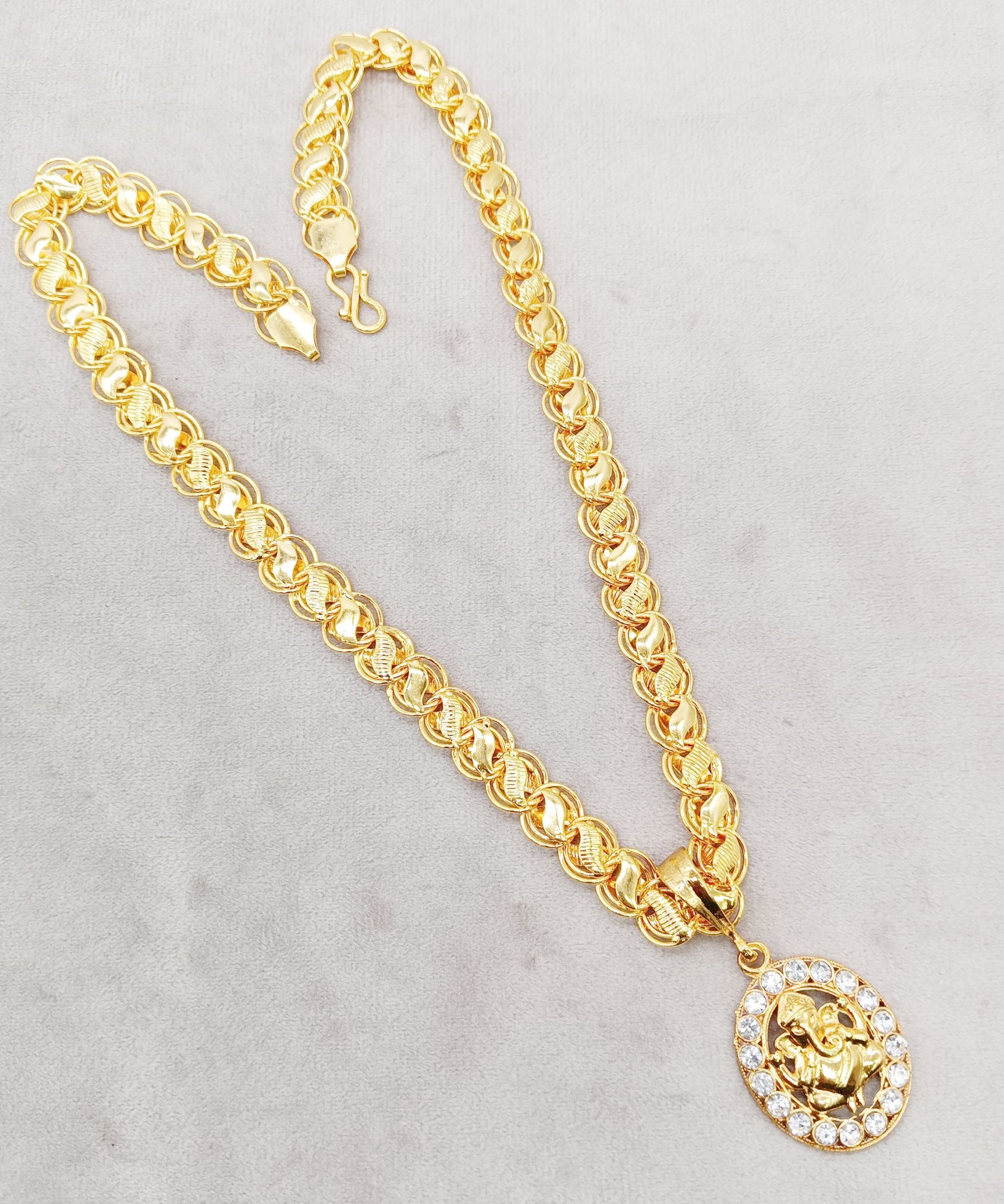 Luxurious Men's Gold Plated Pendant With Chain Vol 4