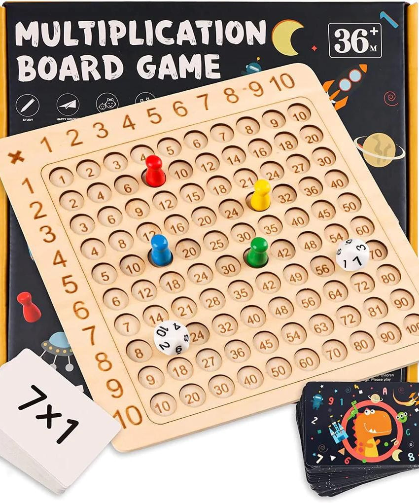 Wooden Multiplication Board Game