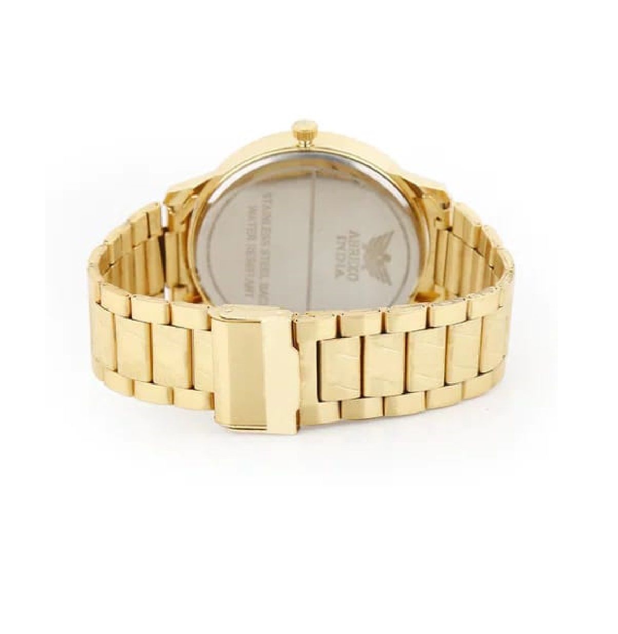 Fidato Men's Analog Stainless Steel Golden Watch