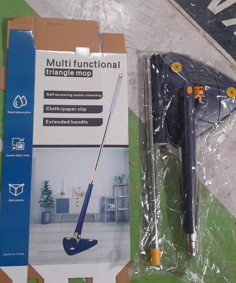 Blue Squeezing Triangle Cleaning Mop