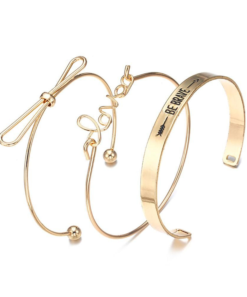 Startling Gold Plated Bracelets (Pack of 3)