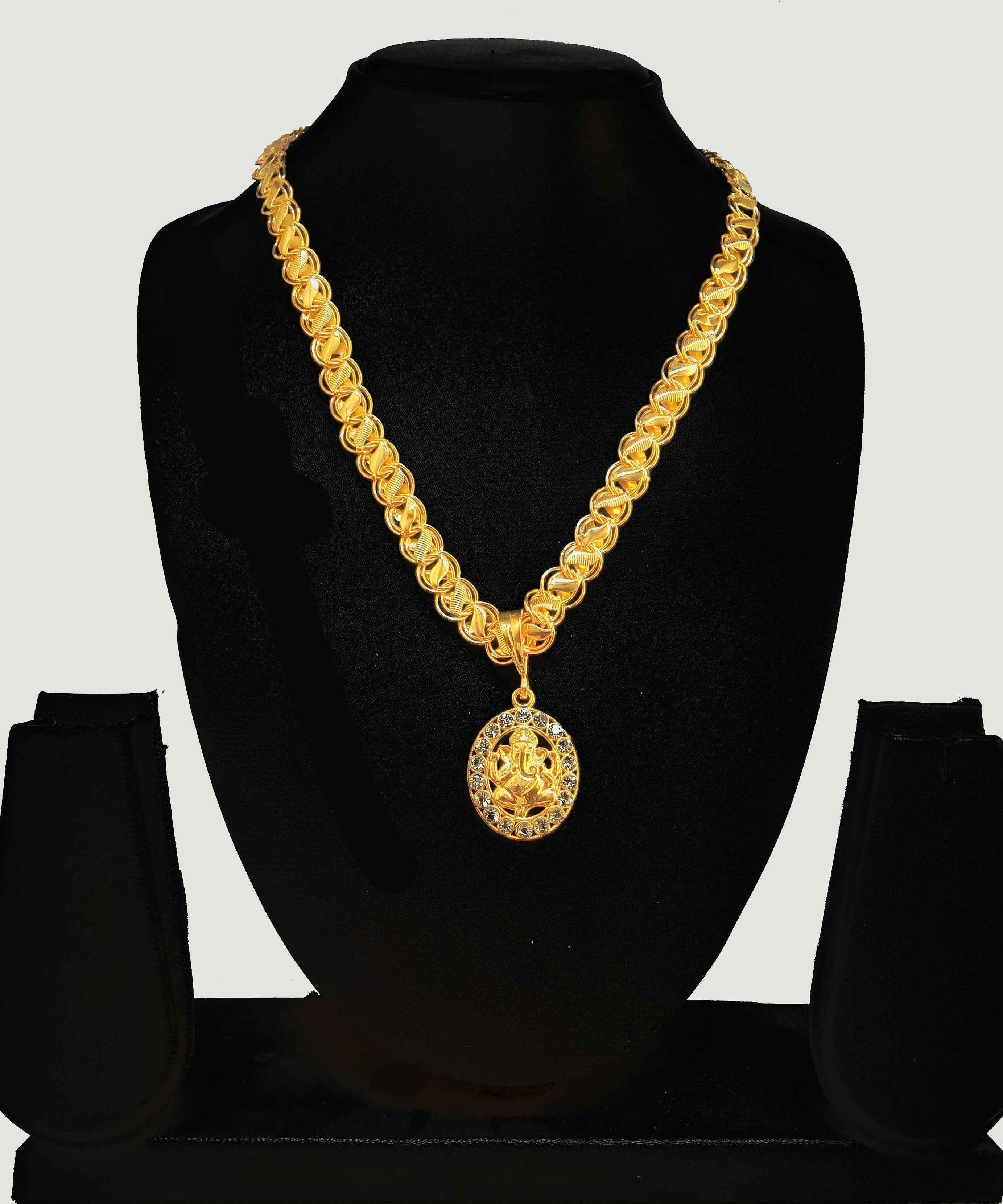 Luxurious Men's Gold Plated Pendant With Chain Vol 4