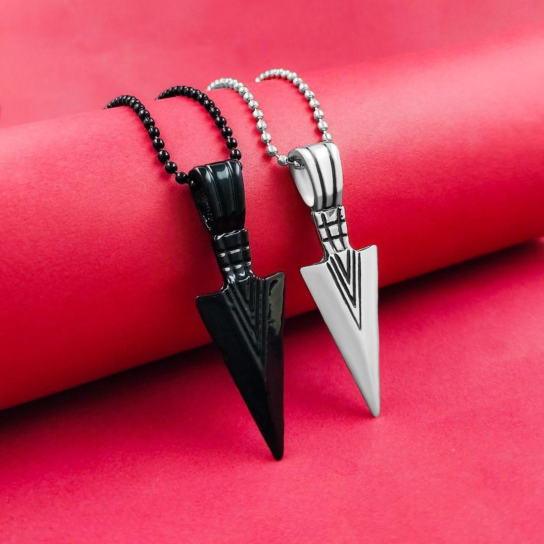 Silver- Black Locket Pendant